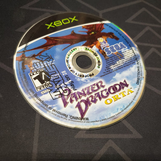 Image shows the label side of the game disc for the video game Panzer Dragoon Orta for the original Xbox