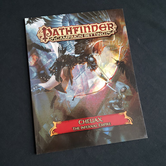 Image shows the front cover of the Cheliax, The Infernal Empire book for the Pathfinder 1E roleplaying game