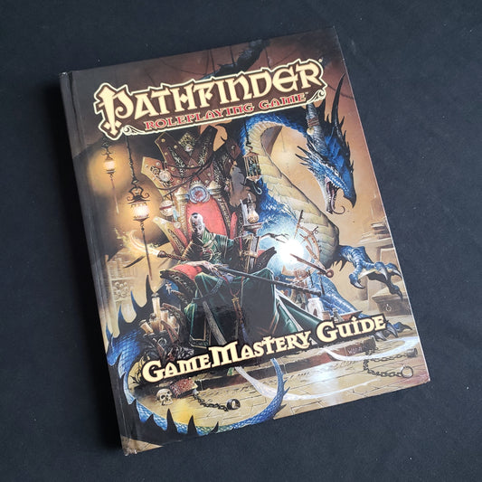 Image shows the front cover of the GameMastery Guide book for the Pathfinder 1E roleplaying game