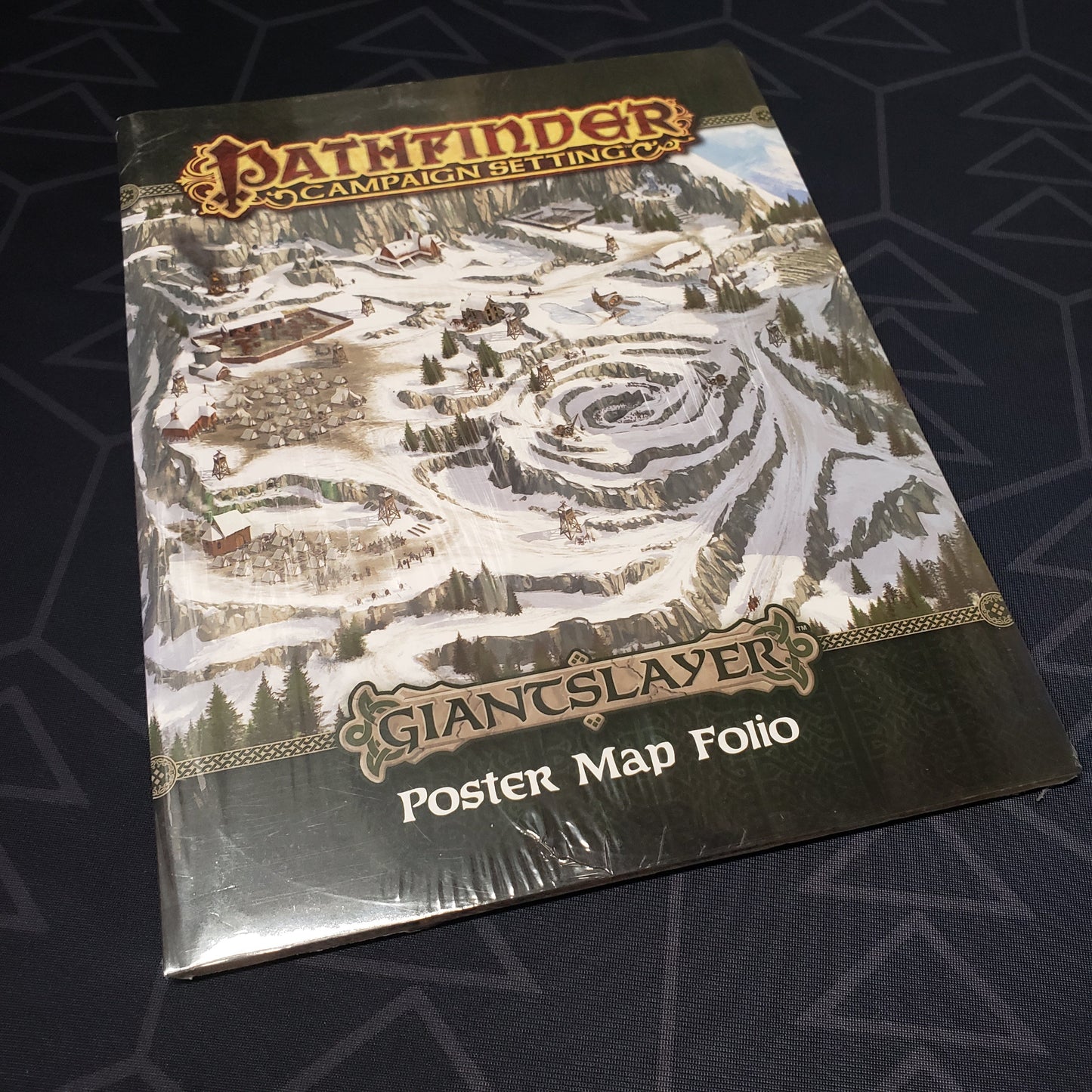 Image shows the front cover of the Giantslayer Poster Map Folio for the roleplaying game Pathfinder First Edition