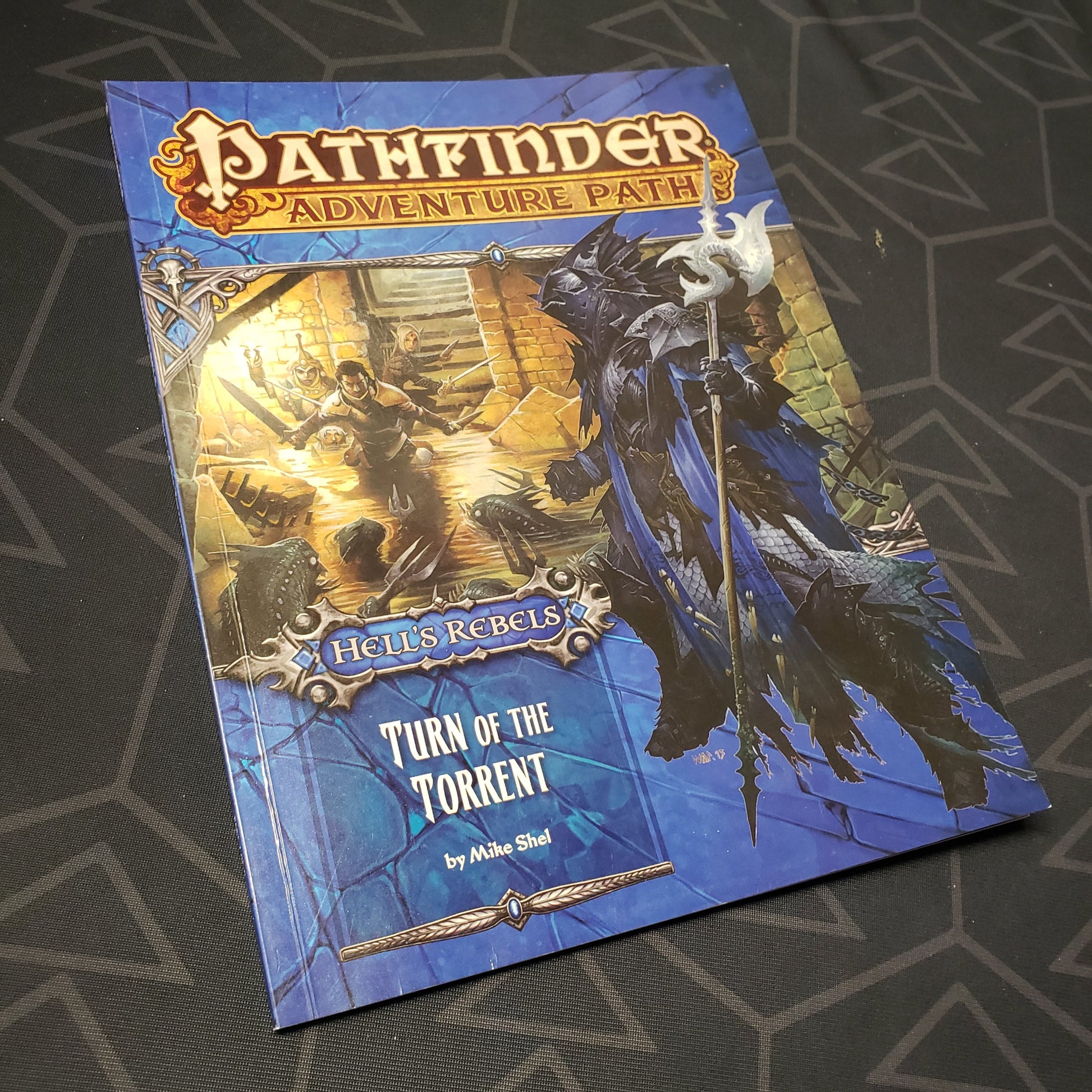 Image shows the front cover of the Hell's Rebels #2: Turn of the Torrent book for the roleplaying game Pathfinder 1E