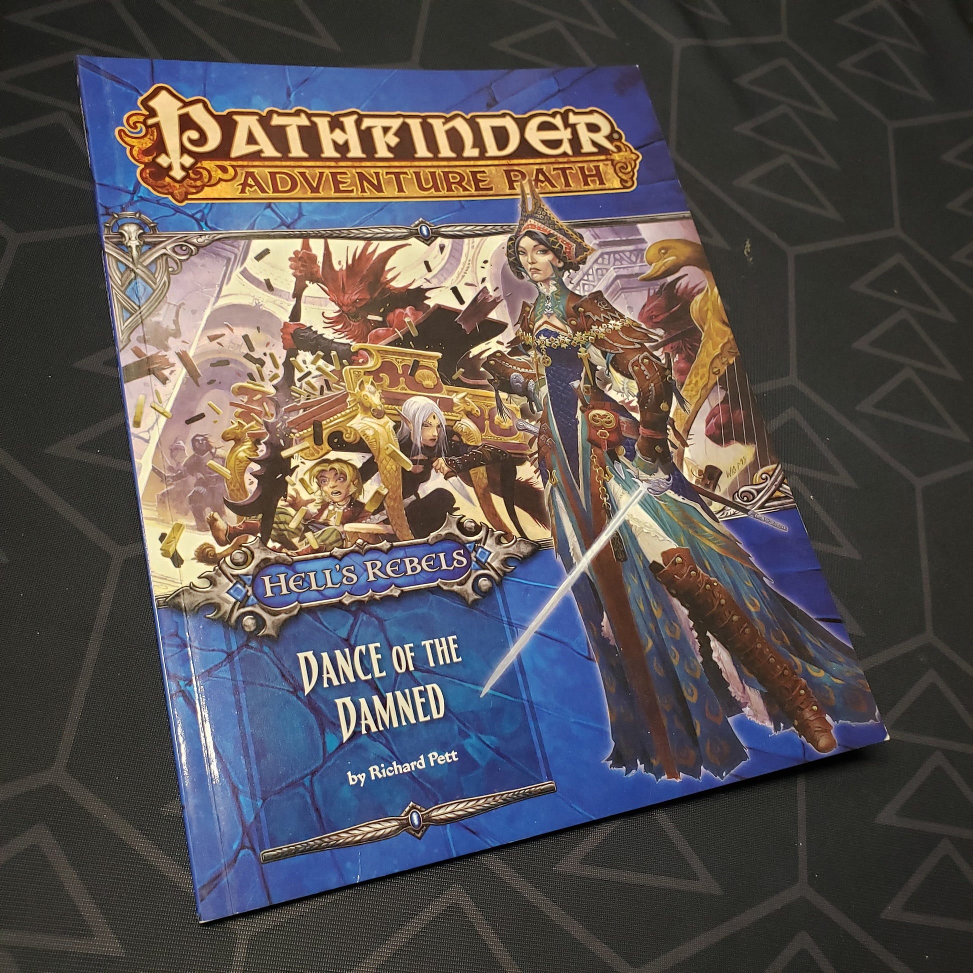 Image shows the front cover of the Hell's Rebels #3: Dance of the Damned book for the roleplaying game Pathfinder 1E