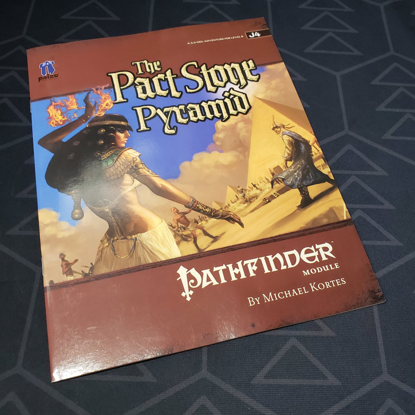 Image shows the front cover of the Pact Stone Pyramid book for the roleplaying game Pathfinder 1E