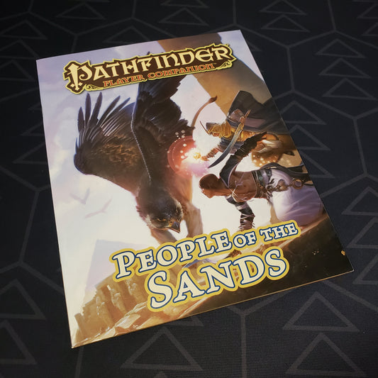 Image shows the front cover of the People of the Sands book for the roleplaying game Pathfinder: First Edition