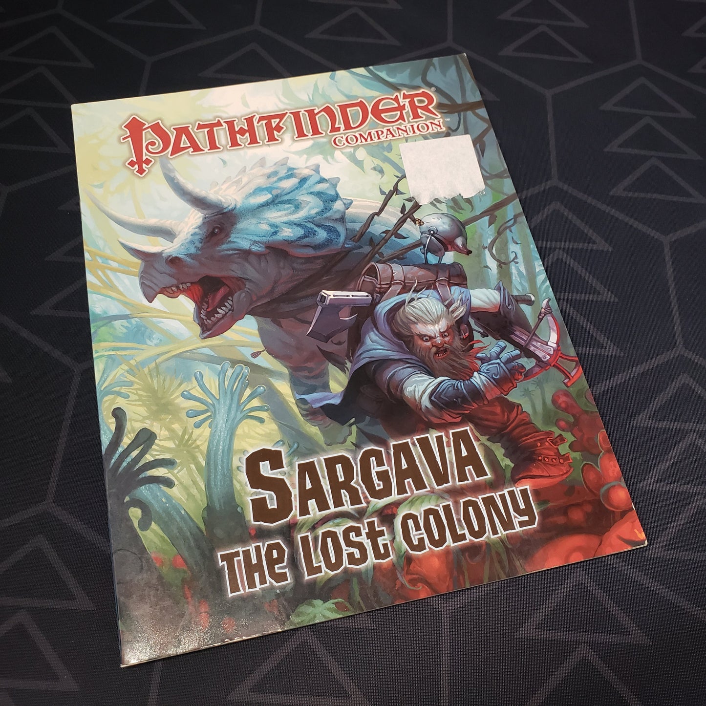 Image shows the front cover of the Sargava, the Lost Colony book for the roleplaying game Pathfinder: First Edition