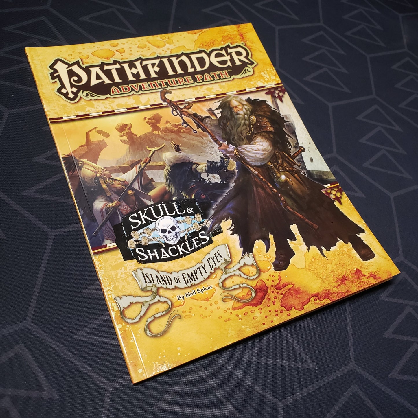 Image shows the front cover of the Skull & Shackles #4: The Island of Empty Eyes book for the roleplaying game Pathfinder 1E