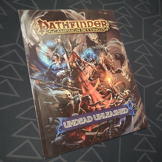Image shows the front cover of the Undead Unleashed book for the roleplaying game Pathfinder 1E