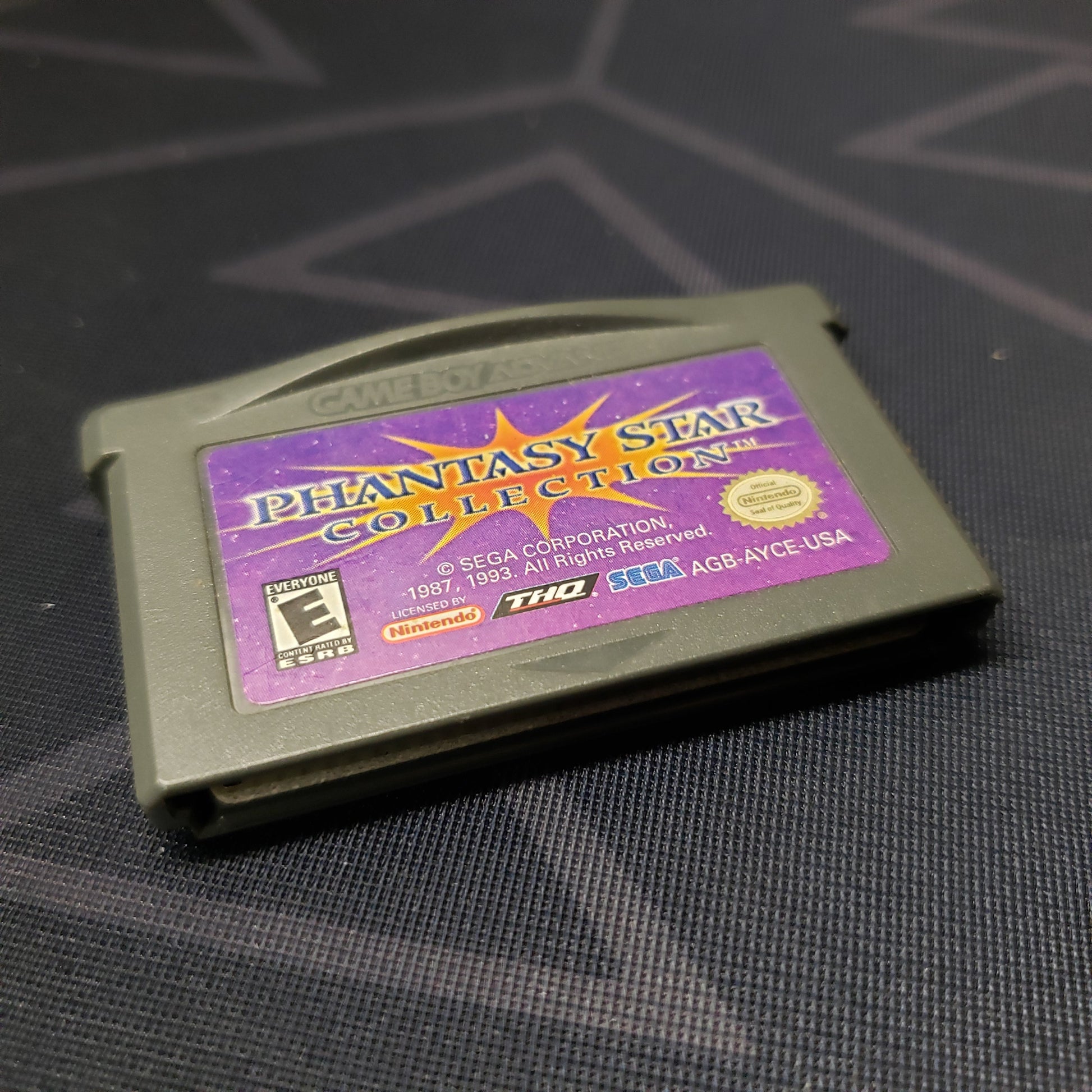Image shows the front of the cartridge for the video game Phantasy Star Collection for Nintendo Game Boy Advance