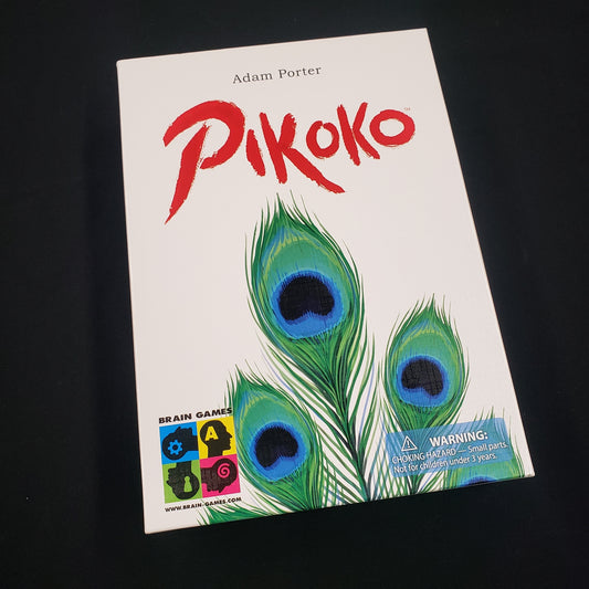 Image shows the front cover of the box of the Pikoko card game