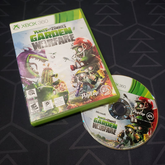 Image shows the case and disc for the video game Plants vs. Zombies: Garden Warfare for Xbox 360
