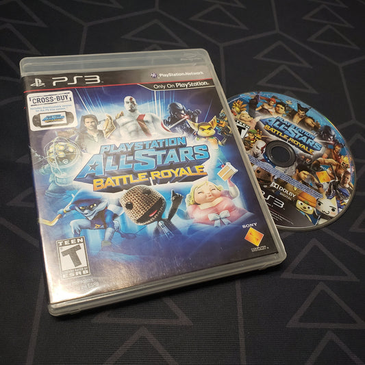 Image shows the case and disc for the video game Playstation All-Stars Battle Royale for Playstation 3