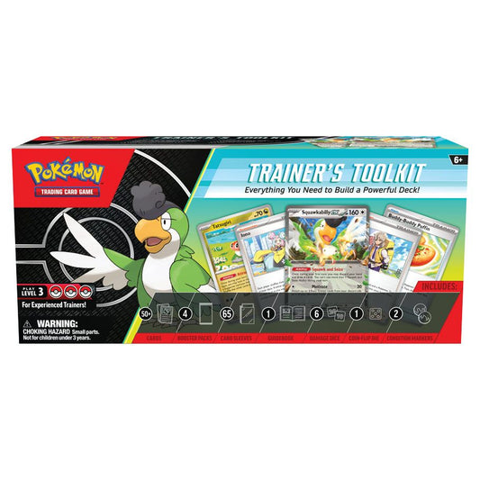 Image shows the front of the box of a Pokemon Trainer's Toolkit