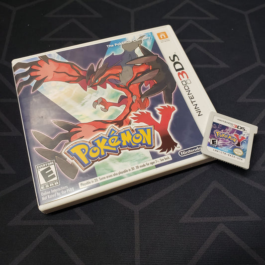 Image shows the case & cartridge for the game Pokemon Y for Nintendo 3Ds