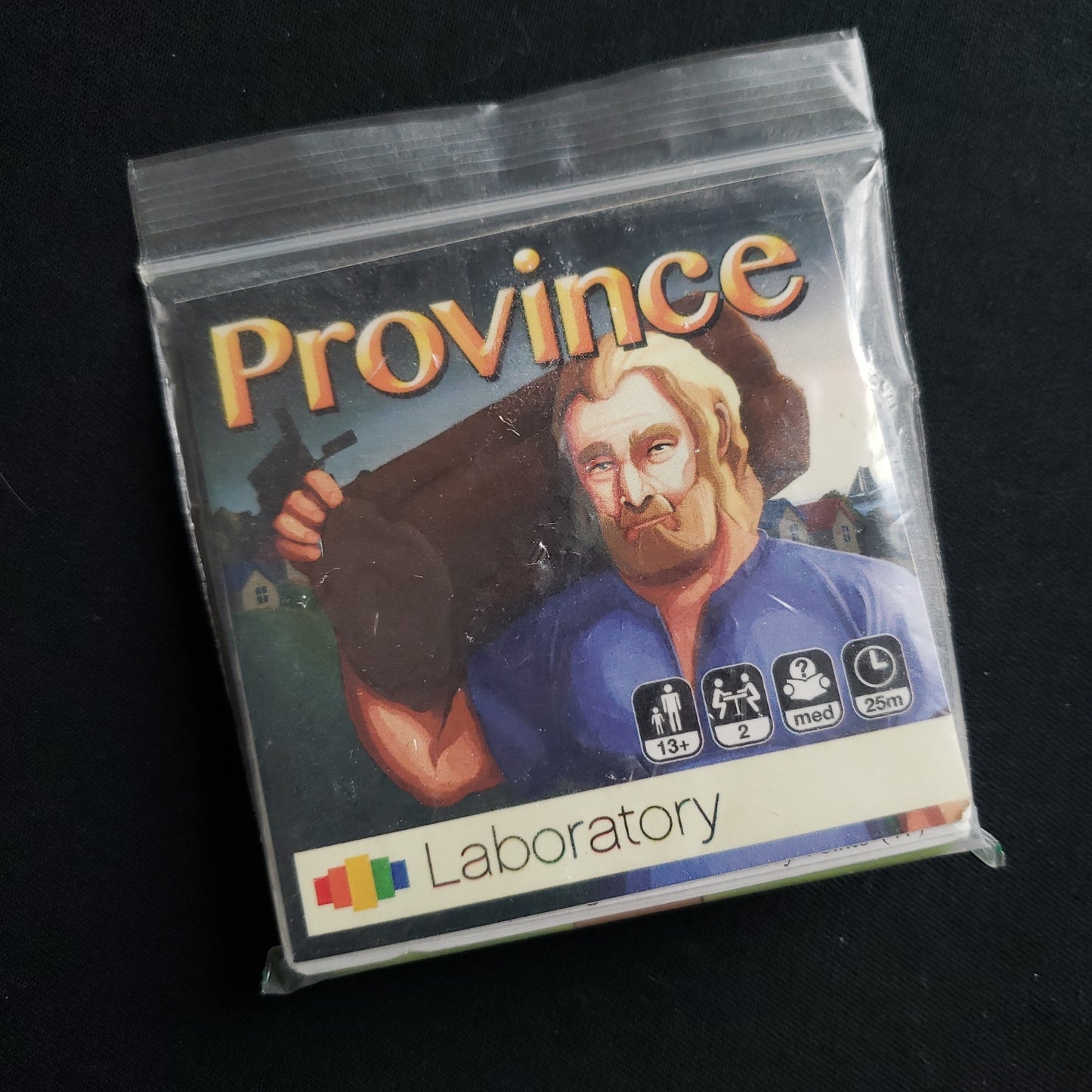 Image shows the front of the package of the Province board game