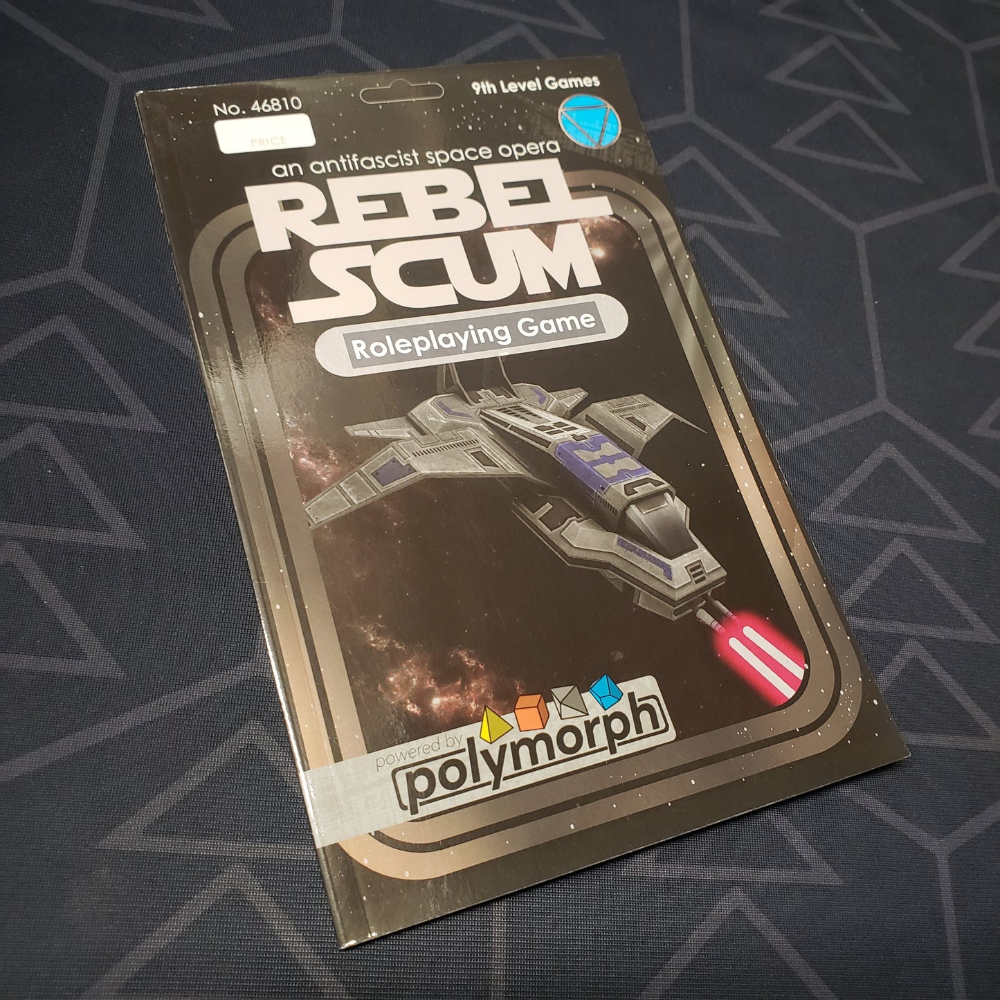 Image shows the front cover of the Rebel Scum roleplaying game book