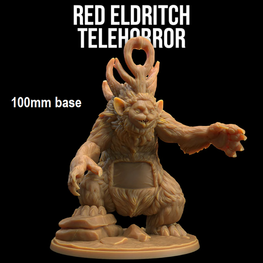 Image shows a 3D render of a horror-version sculpt of a Teletubbie