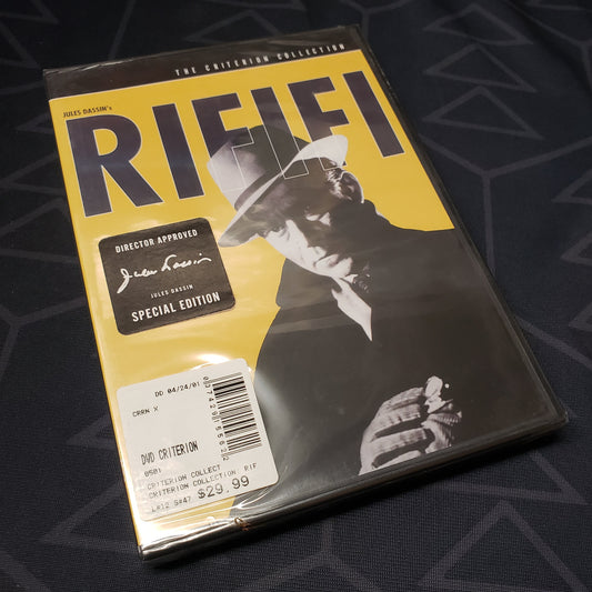 Image shows the front of the case for the movie Rififi on DVD