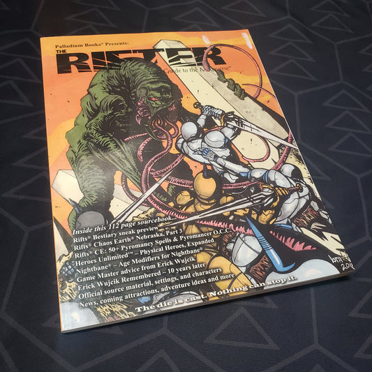 Image shows the front cover of The Rifter #82 book for the roleplaying game Rifts
