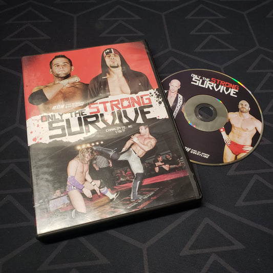 Image shows the case & disc for the 01/15/2011 pro wrestling event Ring of Honor: Only the Strong Survive on DVD
