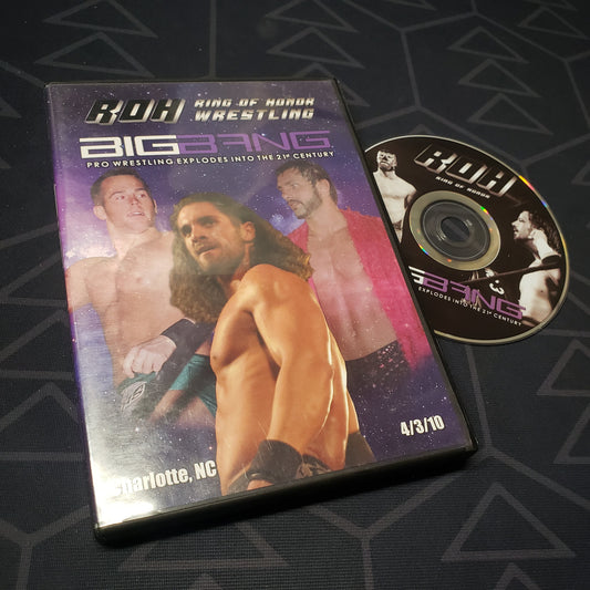 Image shows the case & disc for the 04/03/2010 pro wrestling event Ring of Honor: Big Bang on DVD