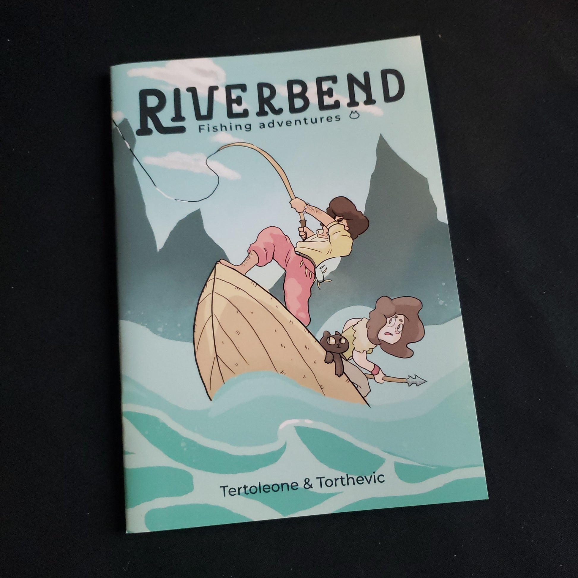 Image shows the front cover of the Riverbend: Fishing Adventures roleplaying game book