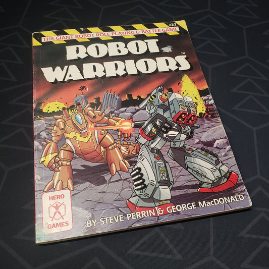 Image shows the front cover of the Robot Warriors (HERO System) roleplaying game book