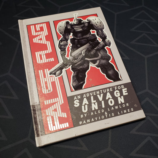 Image shows the front cover of the False Flag book for the roleplaying game Salvage Union