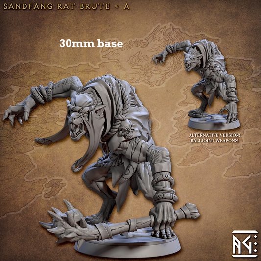 Image shows 3D renders for two different sculpt options for a rakfolk fighter gaming miniature