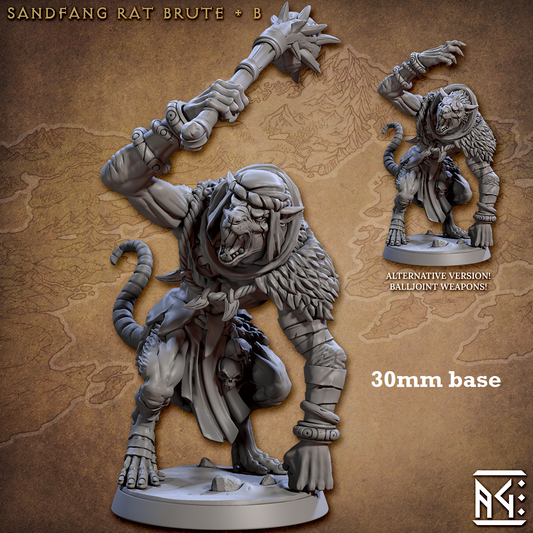 Image shows 3D renders for two different sculpt options for a rakfolk fighter gaming miniature