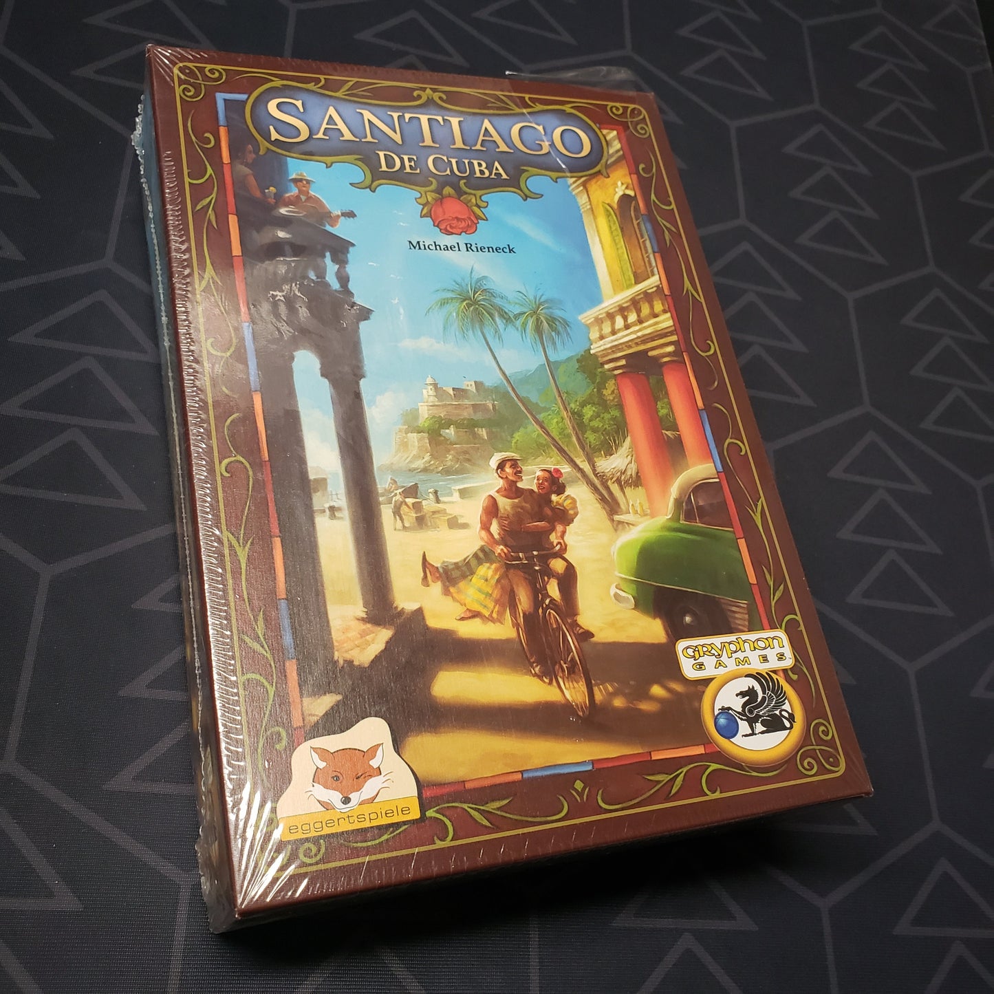 Image shows the front cover of the box for the Santiago de Cuba board game