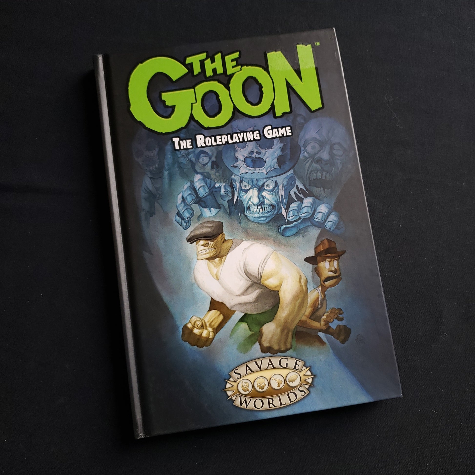 Image shows the front cover of the Goon roleplaying game book