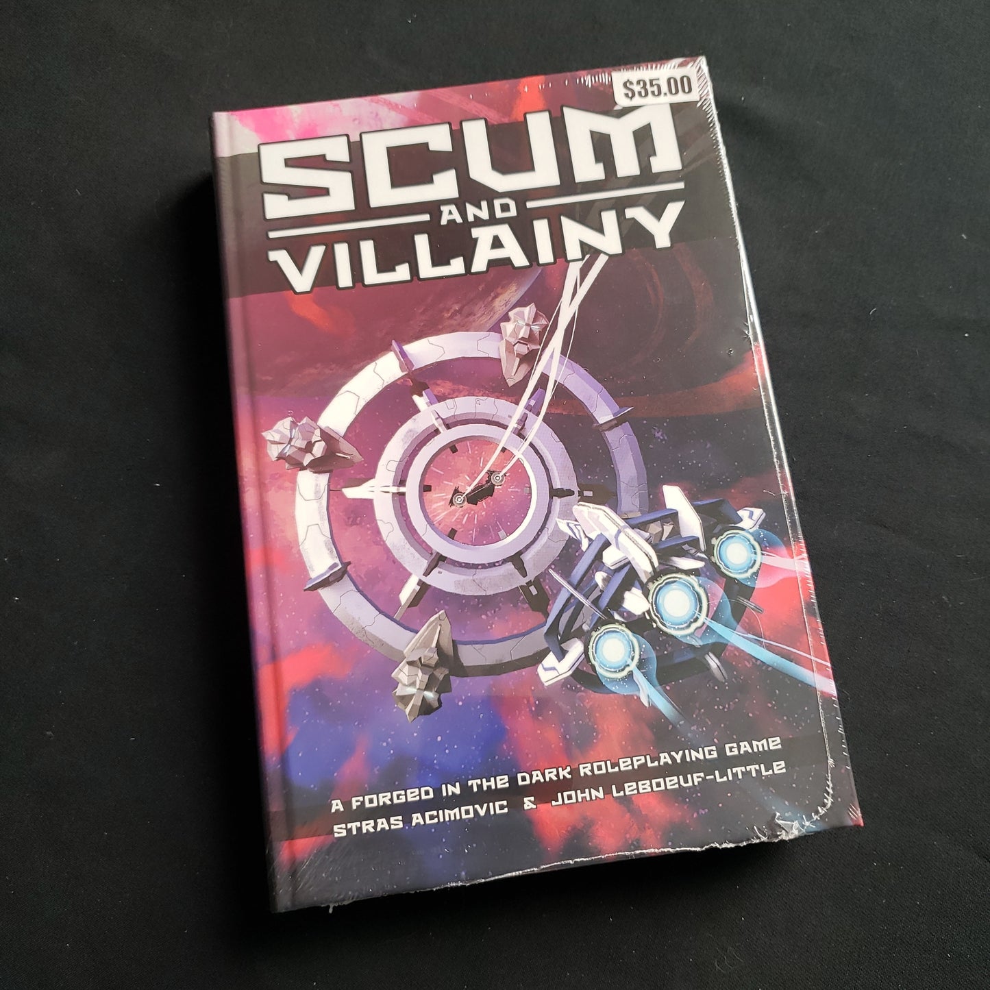 Image shows the front cover of the Scum & Villainy roleplaying game book