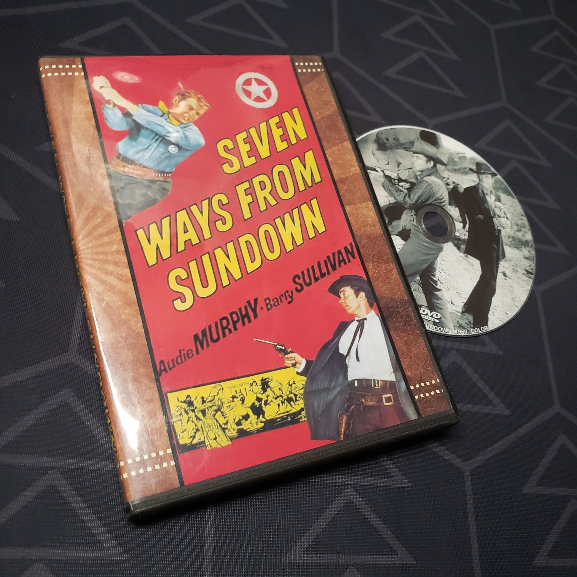 Image shows the case & disc for the movie Seven Ways from Sundown on DVD