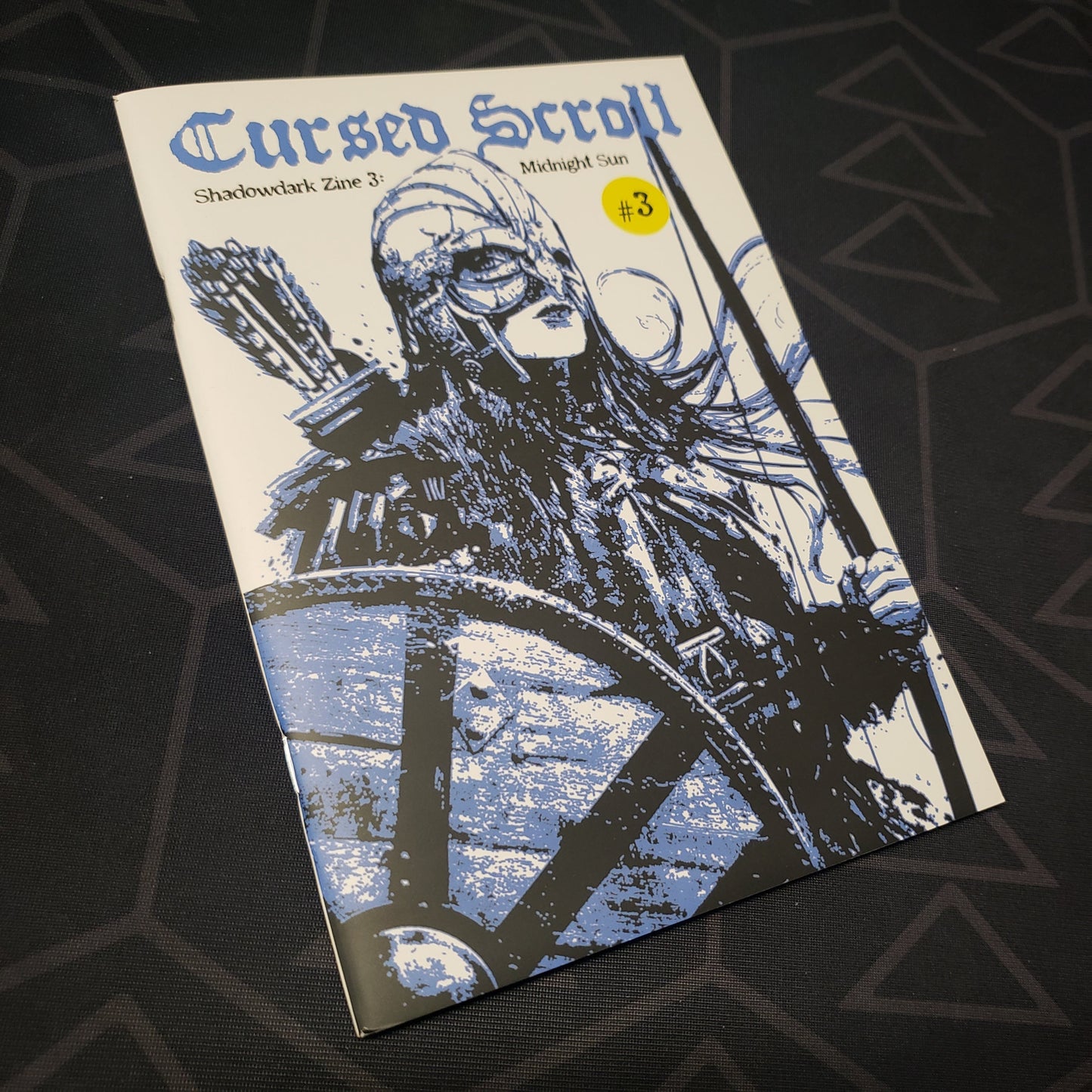 Image shows the front cover of the Cursed Scroll 03: Midnight Sun book for the roleplaying game Shadowdark
