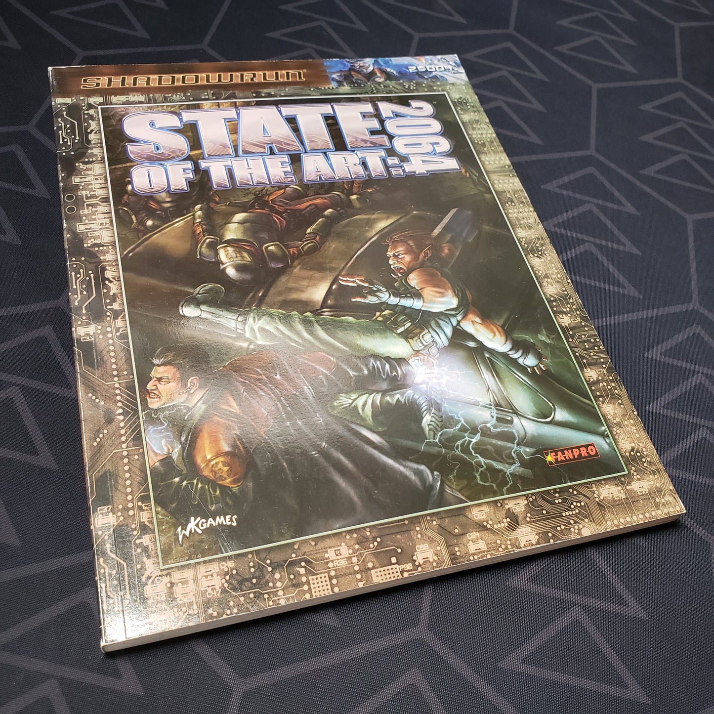 Image shows the front cover of the State of the Art 2064 book for the roleplaying game Shadowrun 3E