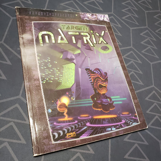 Image shows the front cover of the Target: Matrix book for the roleplaying game Shadowrun 3E
