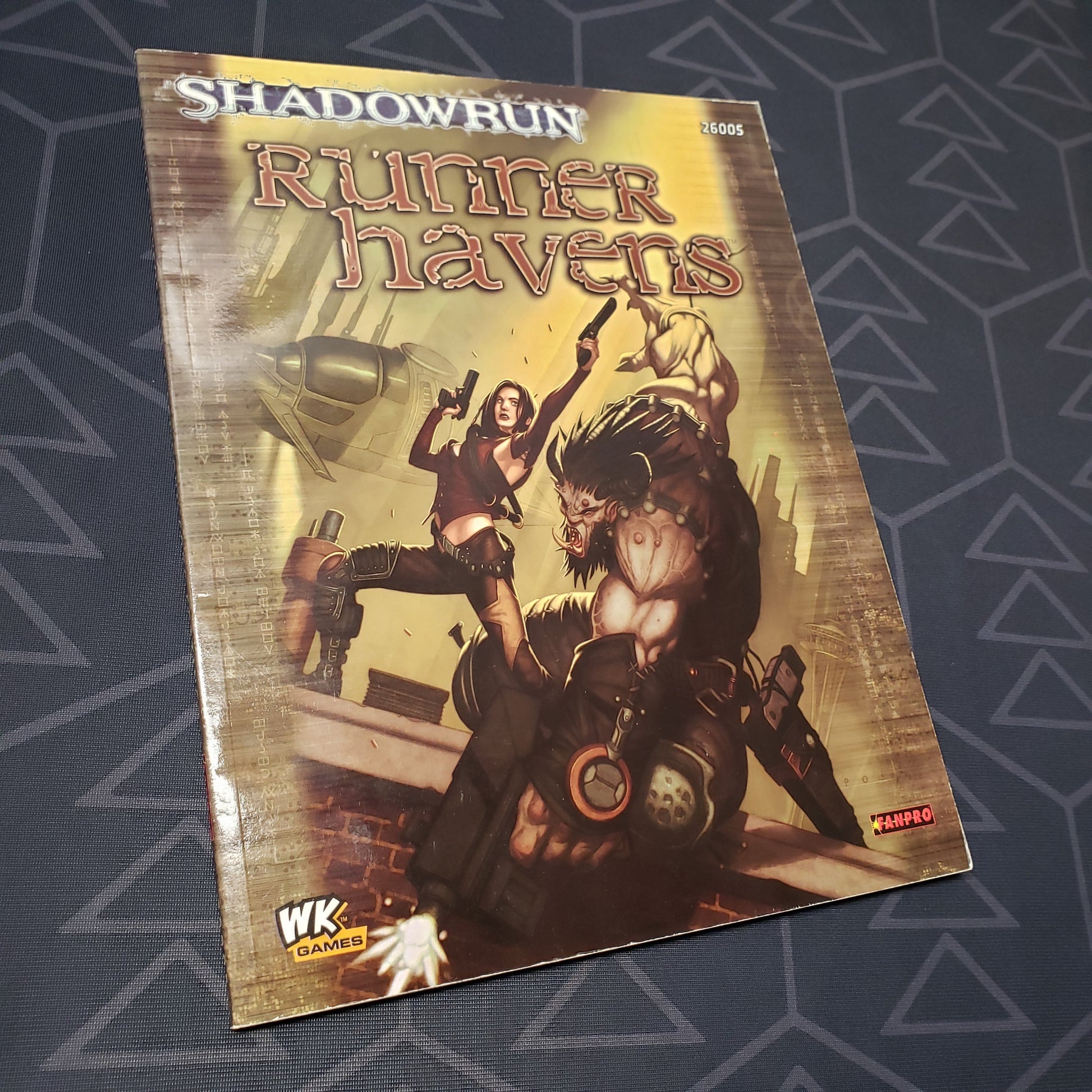 Image shows the front cover of the Runner Havens book for the roleplaying game Shadowrun 4E