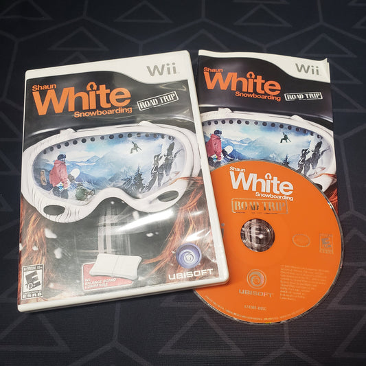 Image shows the case, manual & disc for the video game Shaun White Snowboarding: Road Trip for Nintendo Wii