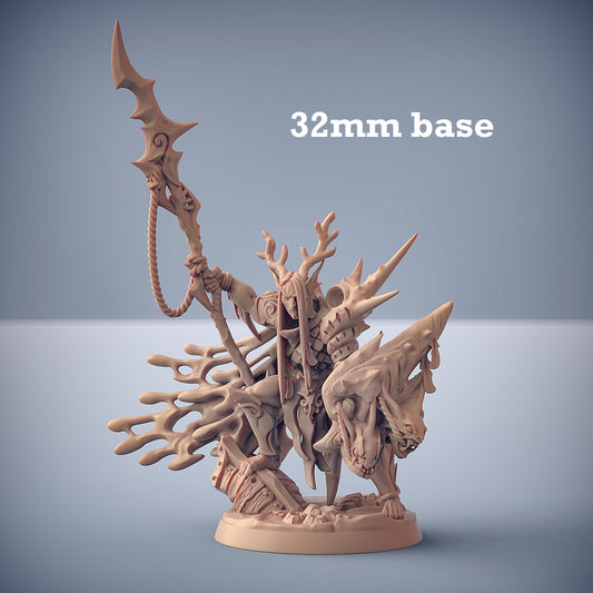 Image shows a 3D render of a merfolk warrior gaming miniature.
