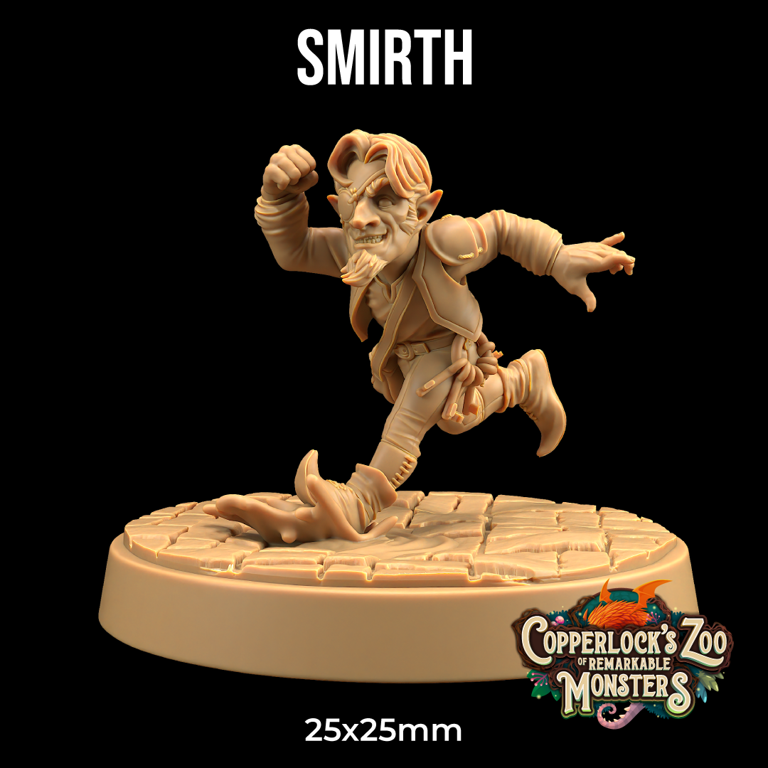 Image shows a 3D render of a gnome thief gaming miniature