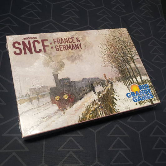 Image shows the front cover of the box for the SNCF: France & Germany board game