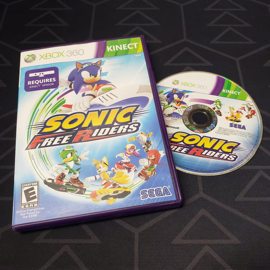 Image shows the case & disc for the video game Sonic Free Riders for Xbox 360