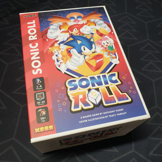 Image shows the front cover of the box for the Sonic Roll board game