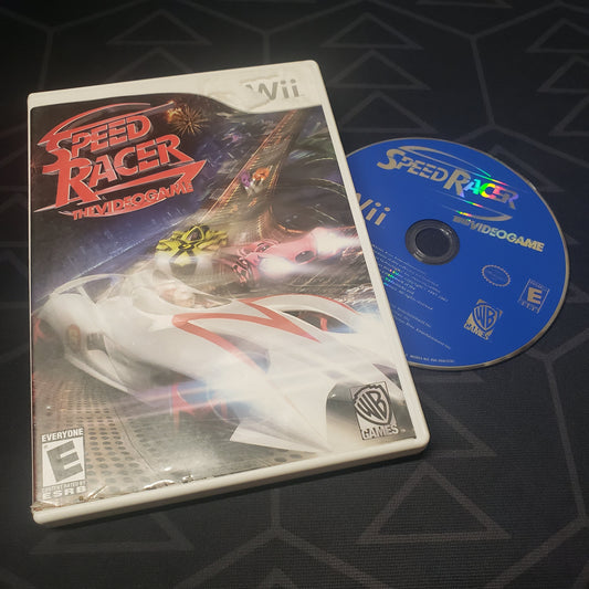 Image shows the case and disc for the video game Speed Racer: The Videogame for Nintendo Wii