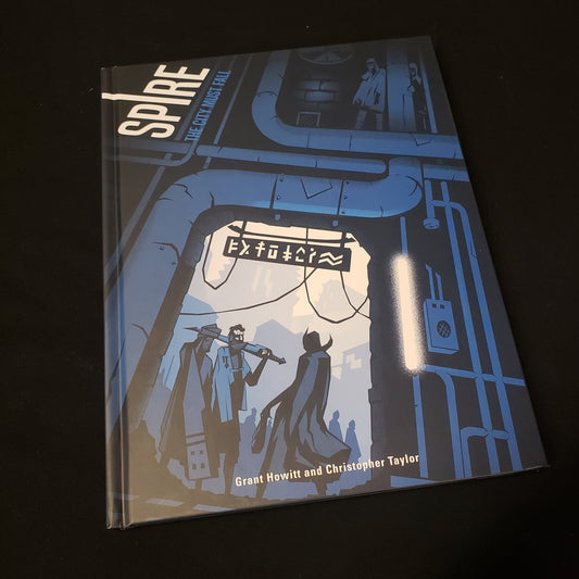 Image shows the front cover of the Spire: The City Must Fall roleplaying game book