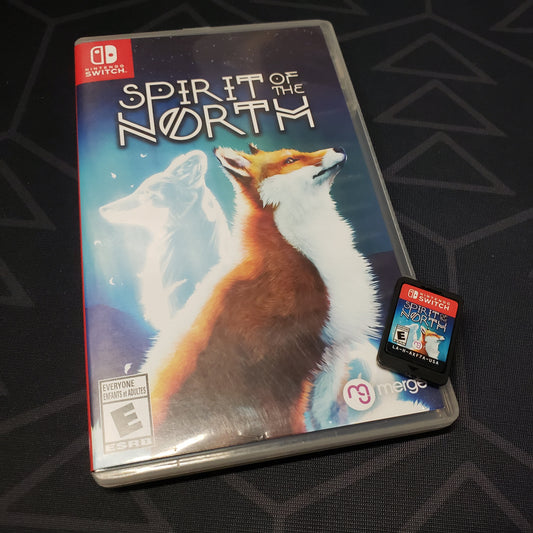 Image shows the case and cartridge for the video game Spirit of the North for Nintendo Switch