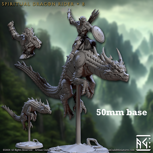 Spiritual Dragon Rider: Sculpt B (Eastern Dragon Cavalry Unit)