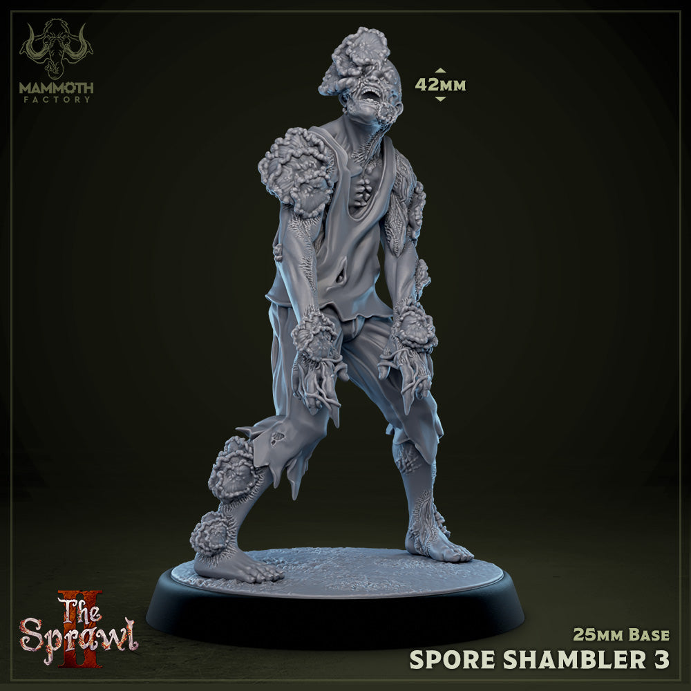 Image shows a 3D render of a fungus zombie gaming miniature