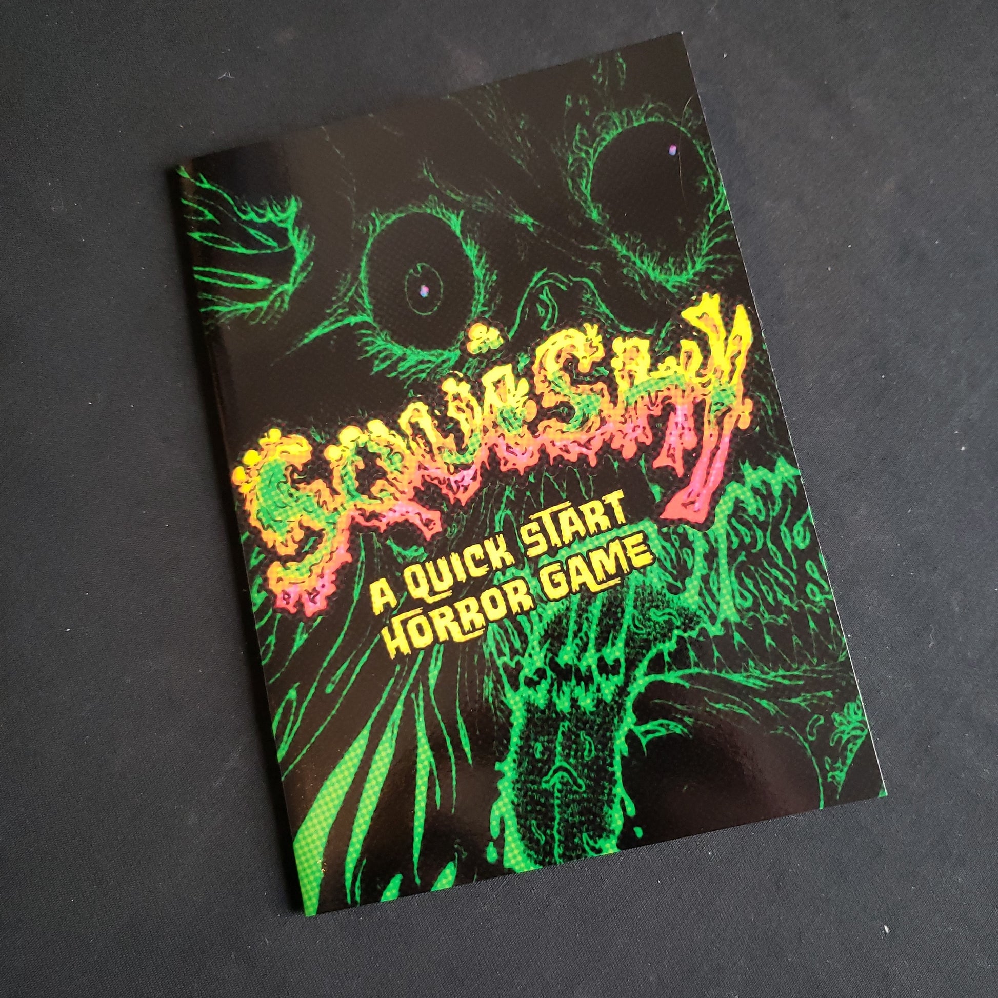 Image shows the front cover of the Squishy roleplaying game book