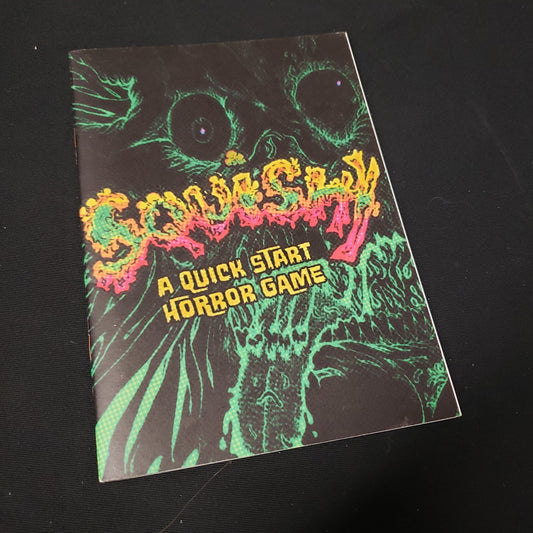Image shows the front cover of the Squishy roleplaying game book